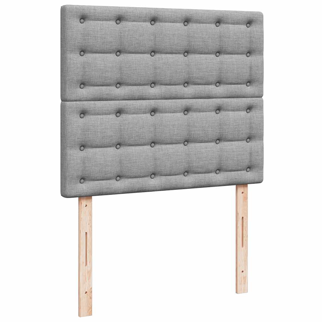 Okvir za krevet s madraca svjetlosivi 120x190 cm od tkanine
