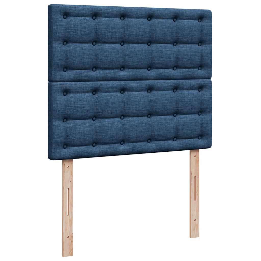 Otomanski krevet s madracem i LED plavi 120x200 cm tkanine
