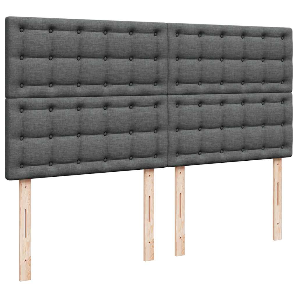 Otomanski krevet s madracem i LED tamnosivi 180x200cm tkanine