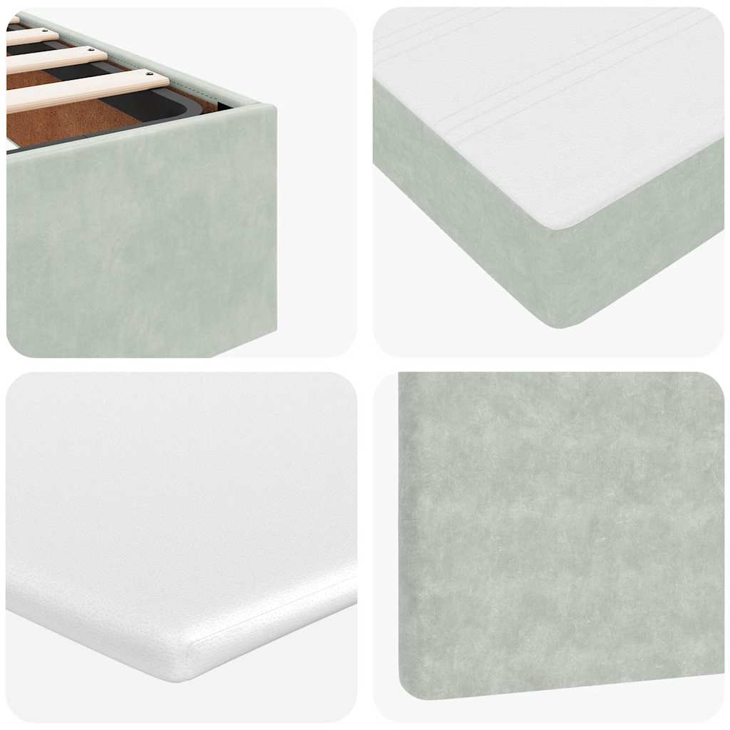 Otomanski krevet s madracima i LED 140x190 cm baršunasti