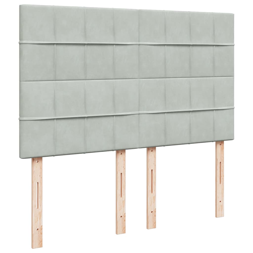 Otomanski krevet s madracima i LED 140x190 cm baršunasti
