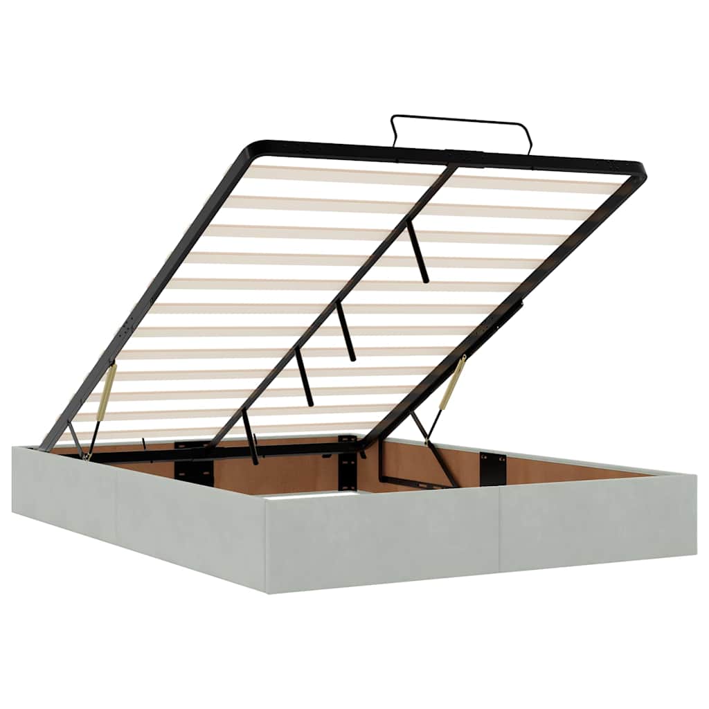 Otomanski krevet s madracima i LED 140x200 cm baršunasti