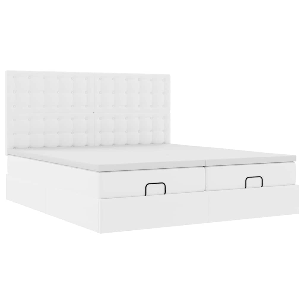 Otomanski krevet s madracima i LED 160x200cm umjetna koža