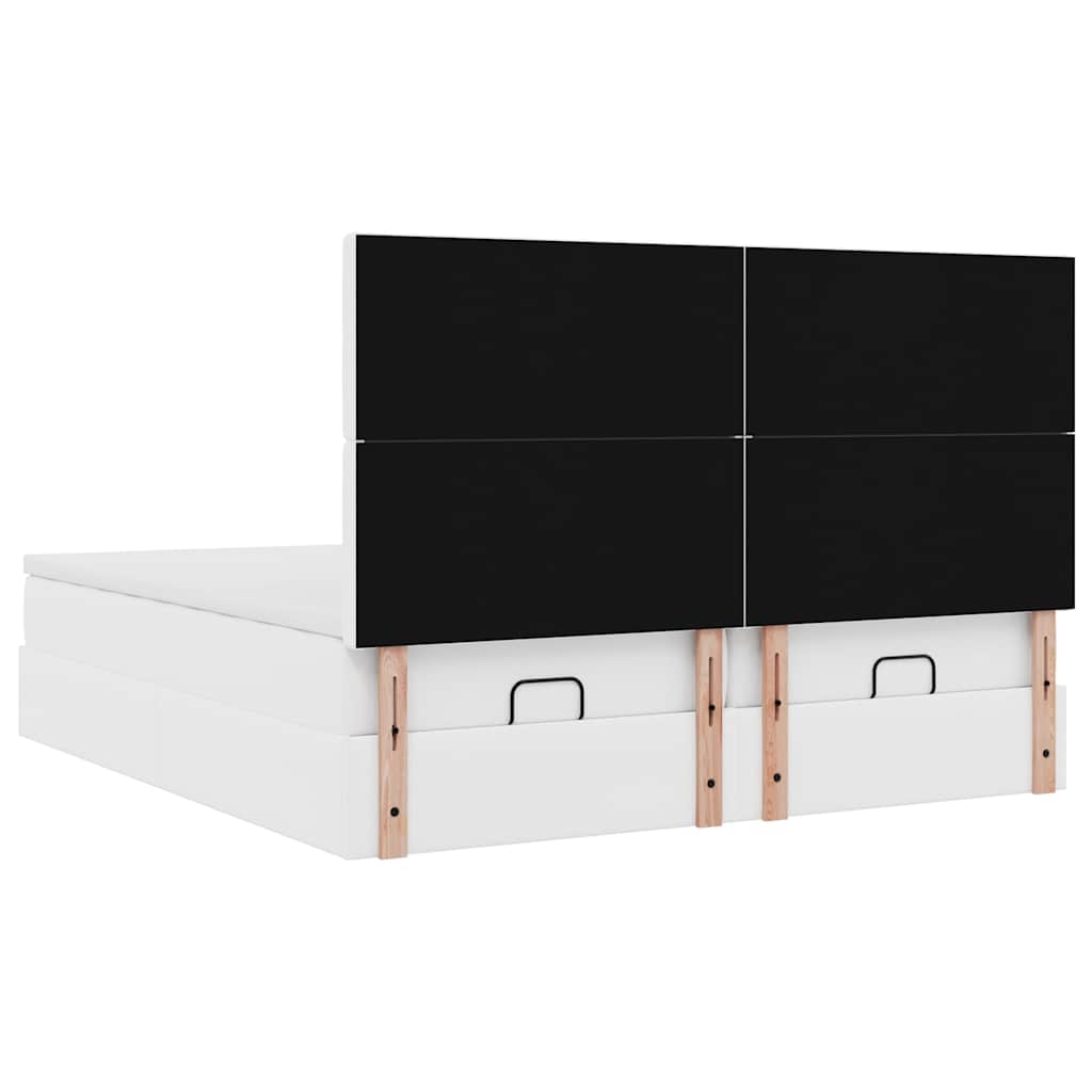 Otomanski krevet s madracima i LED 180x200 cm umjetna koža