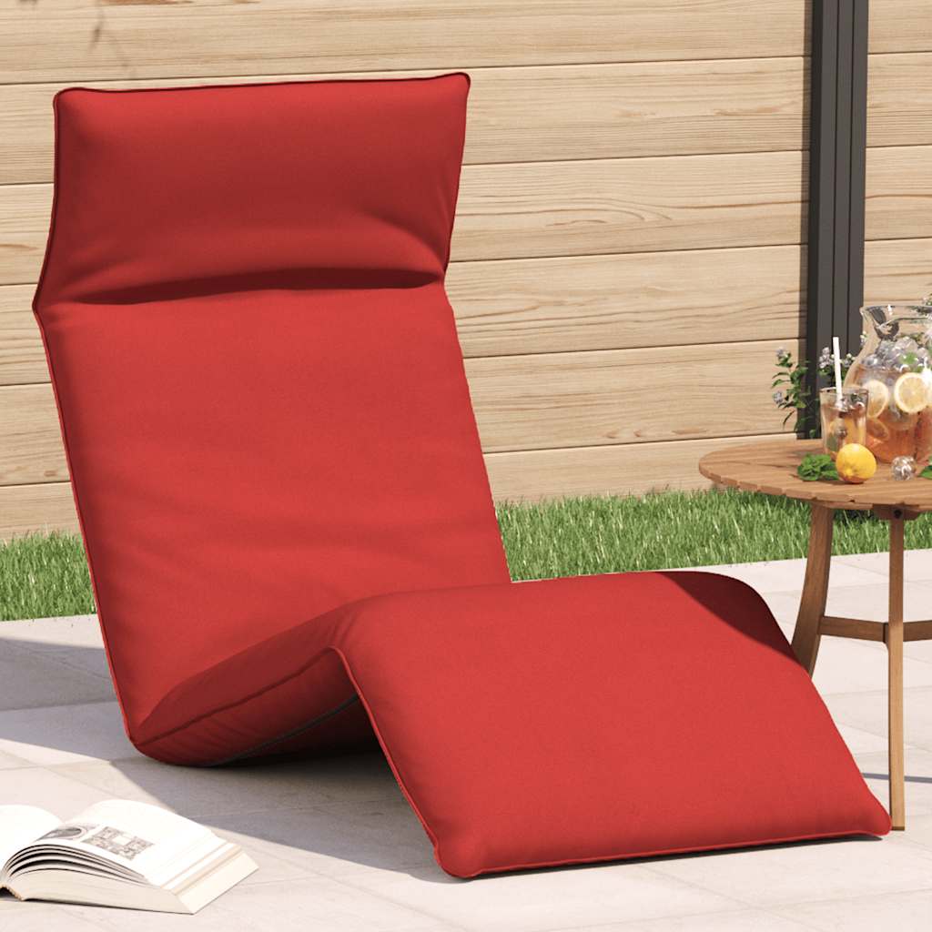 Sklopiva ležaljka za sunčanje crvena 175x54x8,5 cm Oxford tkanina