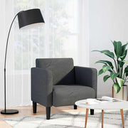 Sofa fotelja s naslonima za ruke tamno siva 54 cm