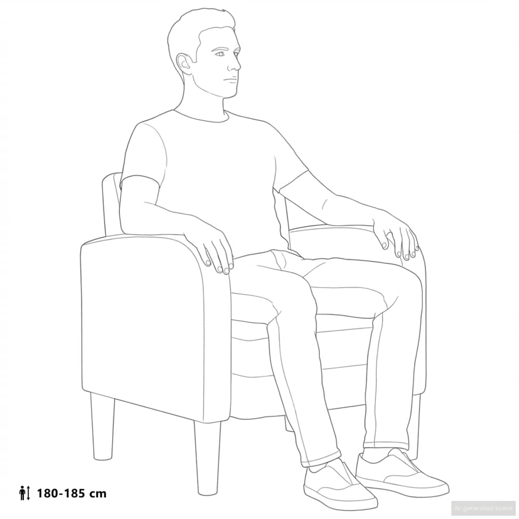 Sofa fotelja s naslonima za ruke Cappuccino 54 cm umjetna koža