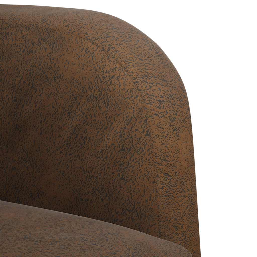 Sofa fotelja s naslonima za ruke smeđa 54 cm umjetna koža