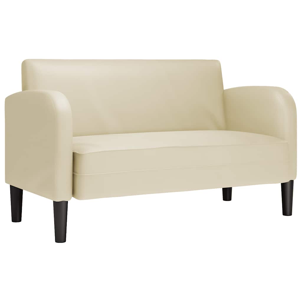 Dvosjed kauč krem 110 cm umjetna koža