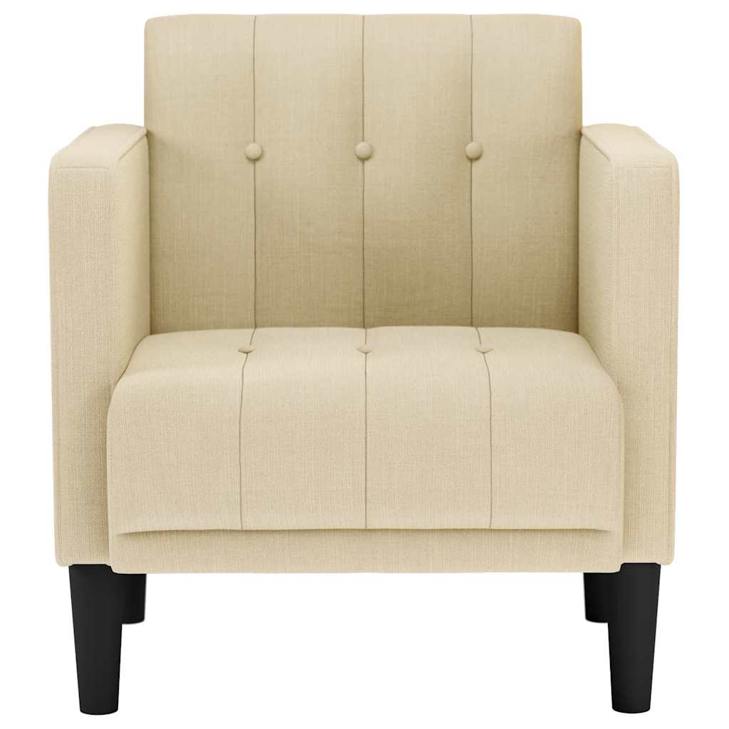 Sofa s naslonima za ruke krem boje 53 cm tkanina