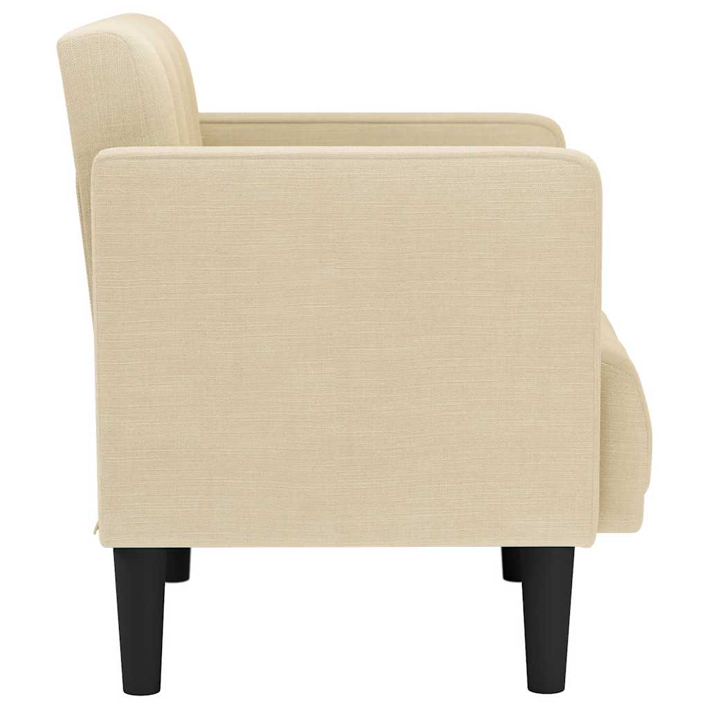 Sofa s naslonima za ruke krem boje 53 cm tkanina
