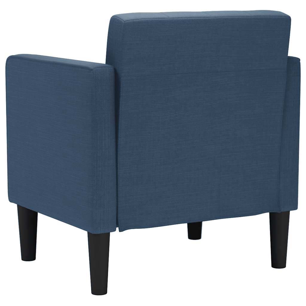 Sofa s naslonima za ruke plava 53 cm tkanina