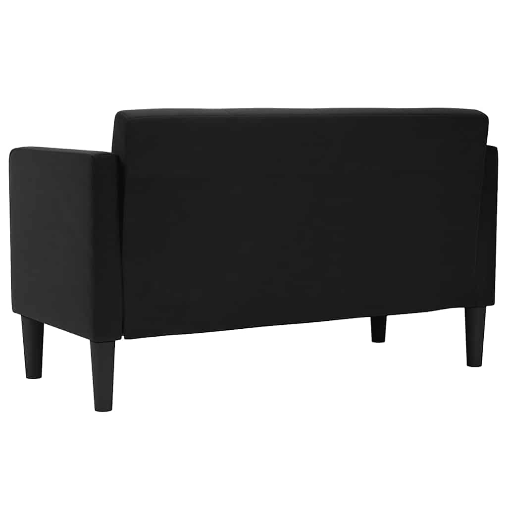 Dvosjed crni 111 cm baršun