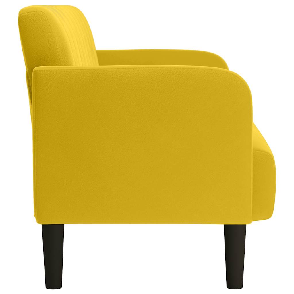 Dvosjed žuti 109 cm baršun