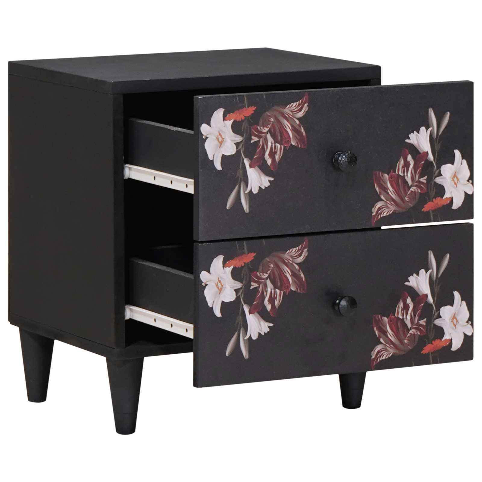 Noćni ormarić 2 pcs Smeđa 40 x 33,5 x 46 cm Čvrsto drvo manga