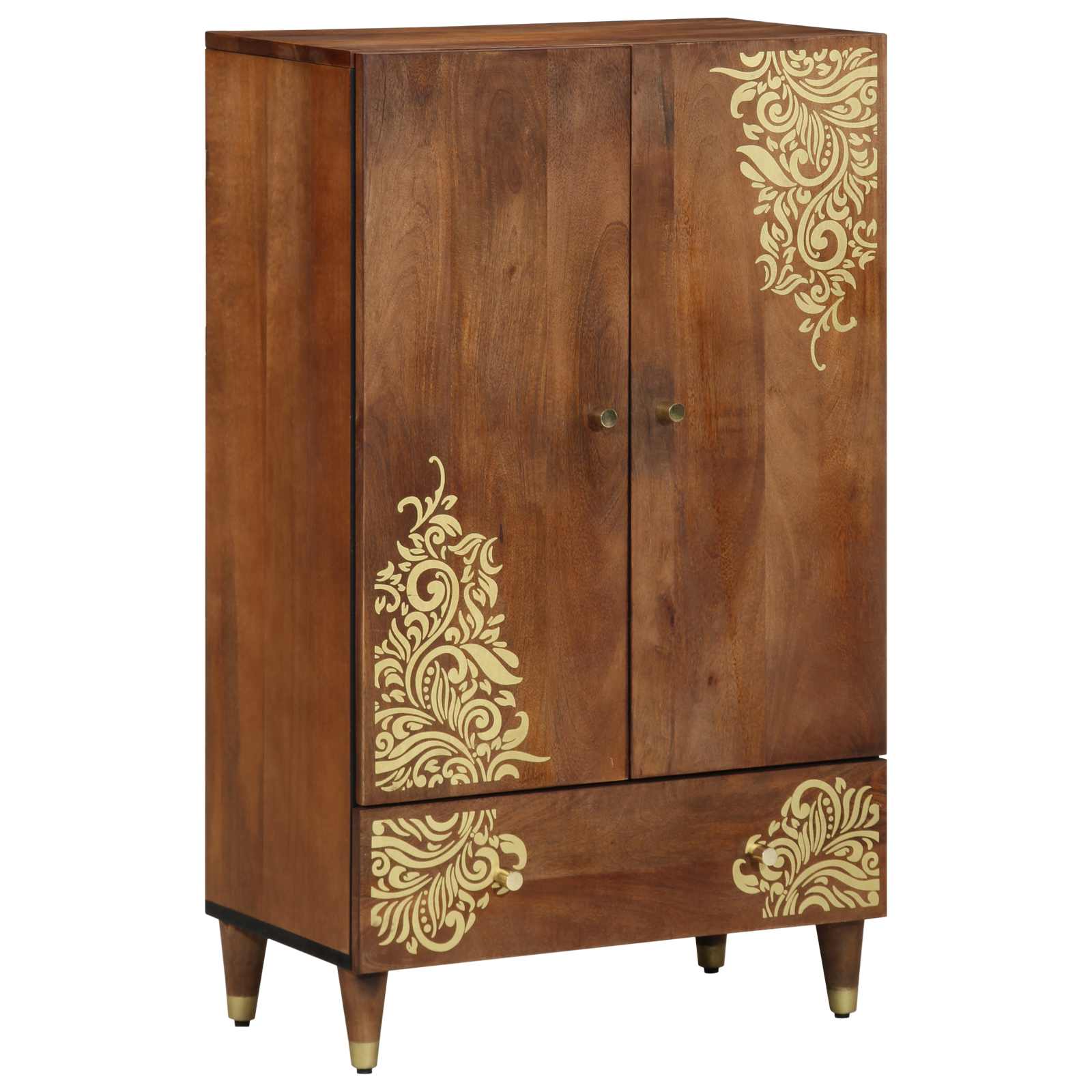 Highboard s ladicama Smeđa 60 x 33 x 100 cm Čvrsto drvo manga