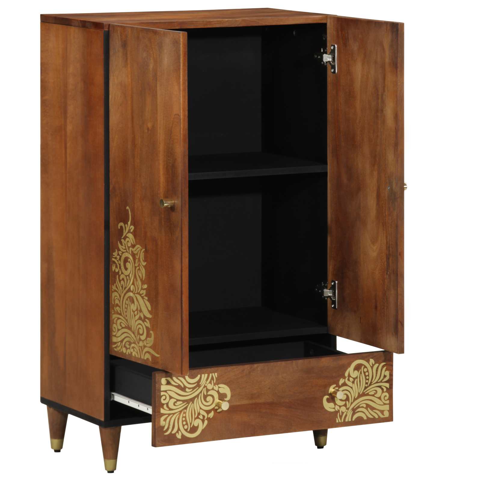 Highboard s ladicama Smeđa 60 x 33 x 100 cm Čvrsto drvo manga