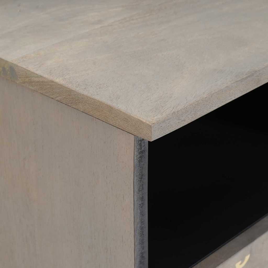 TV ormar s ladicama Siva 70 x 33 x 46 cm Čvrsto drvo manga