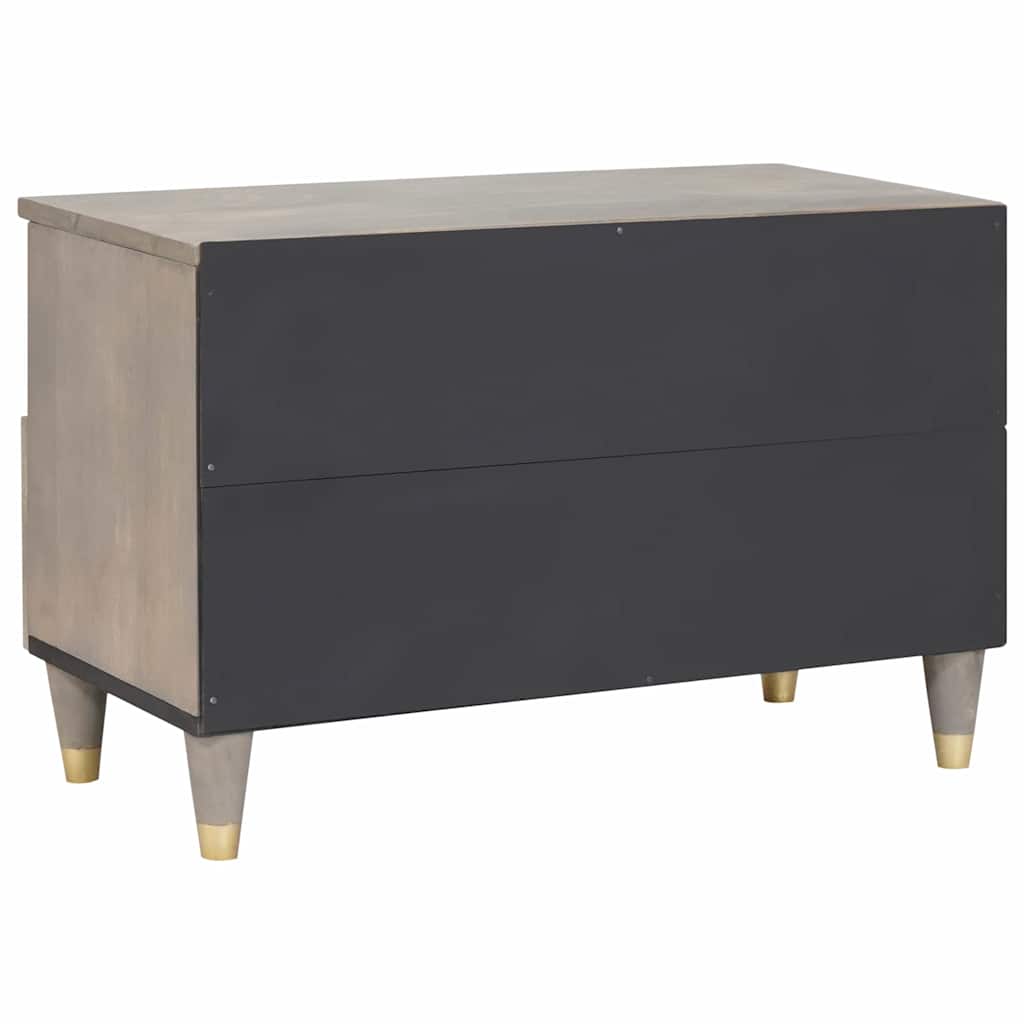 TV ormar s ladicama Siva 70 x 33 x 46 cm Čvrsto drvo manga