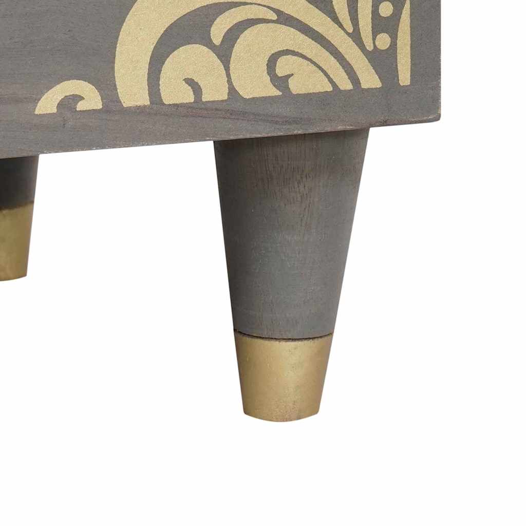 Noćni ormar 2 pcs Siva 40 x 33 x 46 cm Čvrsto drvo manga