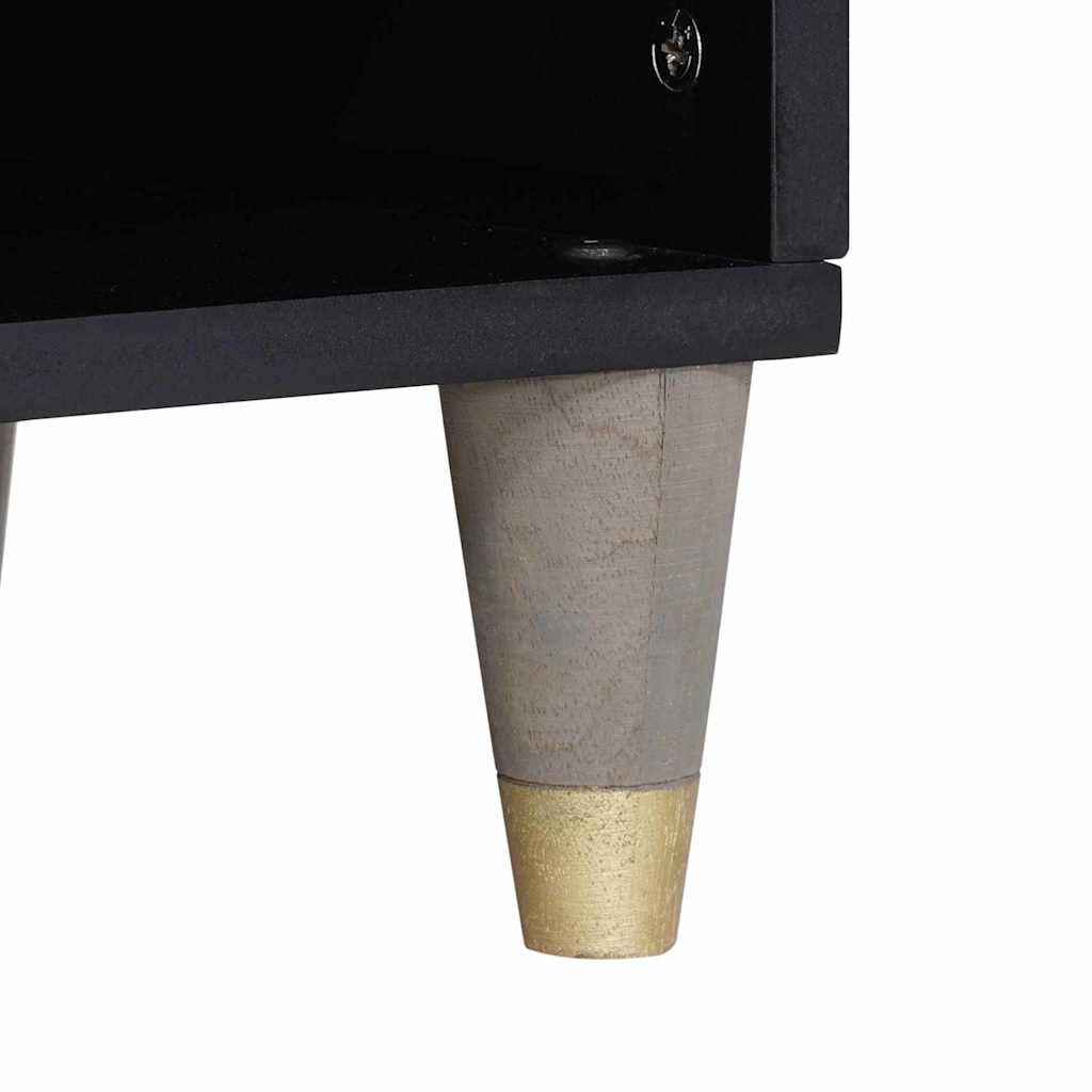 TV ormar s ladicama Siva 100 x 33 x 46 cm Čvrsto drvo manga