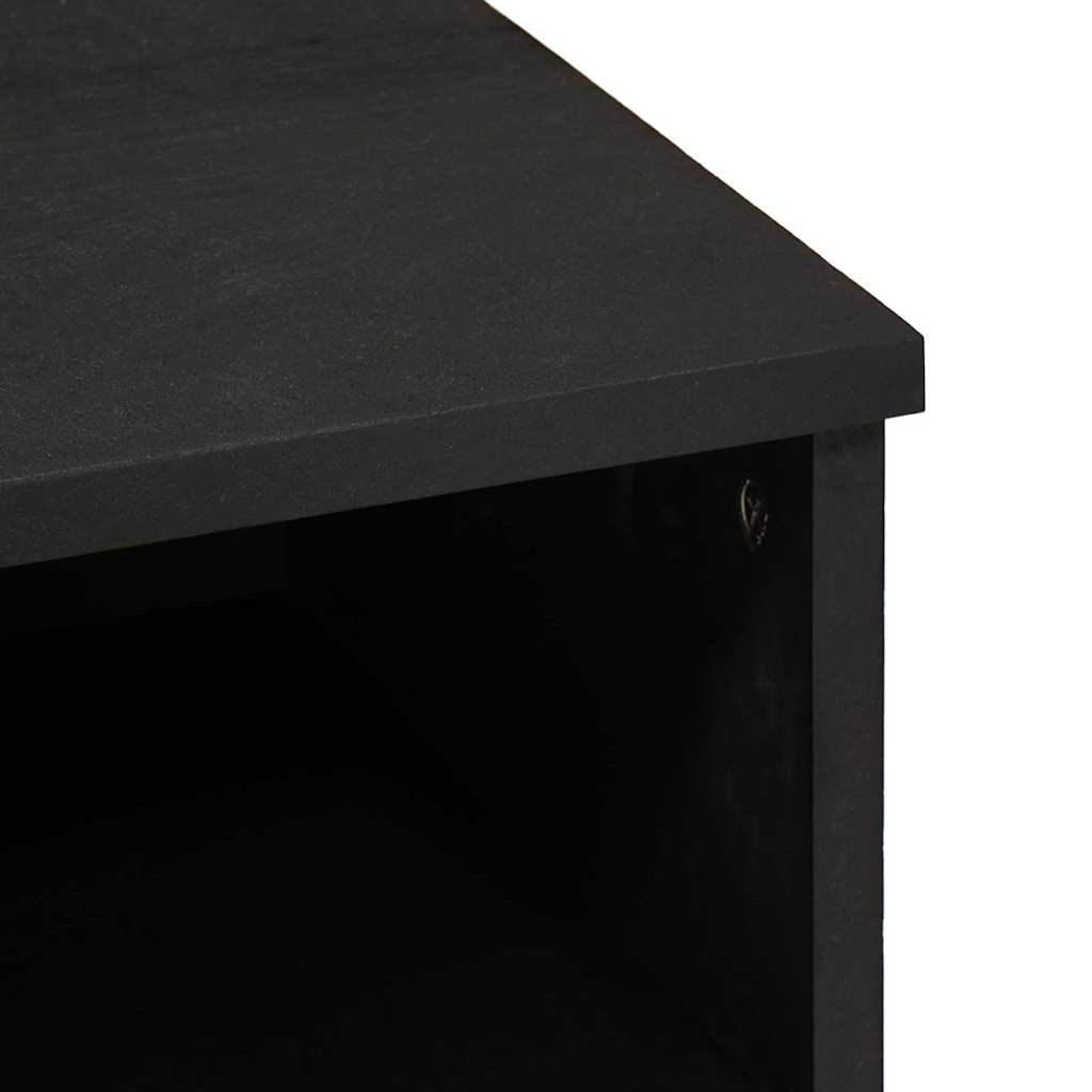 TV ormar s ladicama Crna 100 x 33 x 46 cm Čvrsto drvo manga