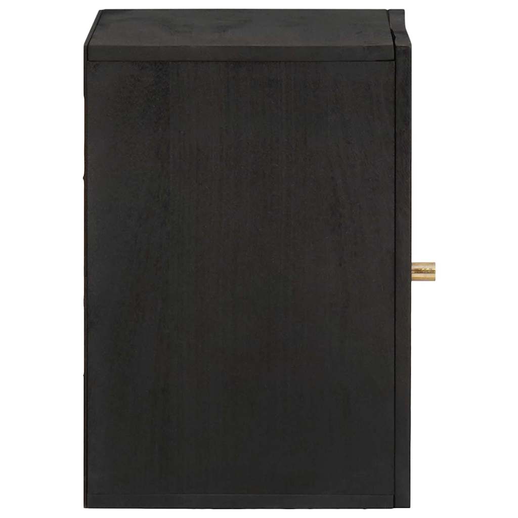 Ormar za Zid Zidne Crna 38 x 33 x 48 cm Čvrsto drvo manga