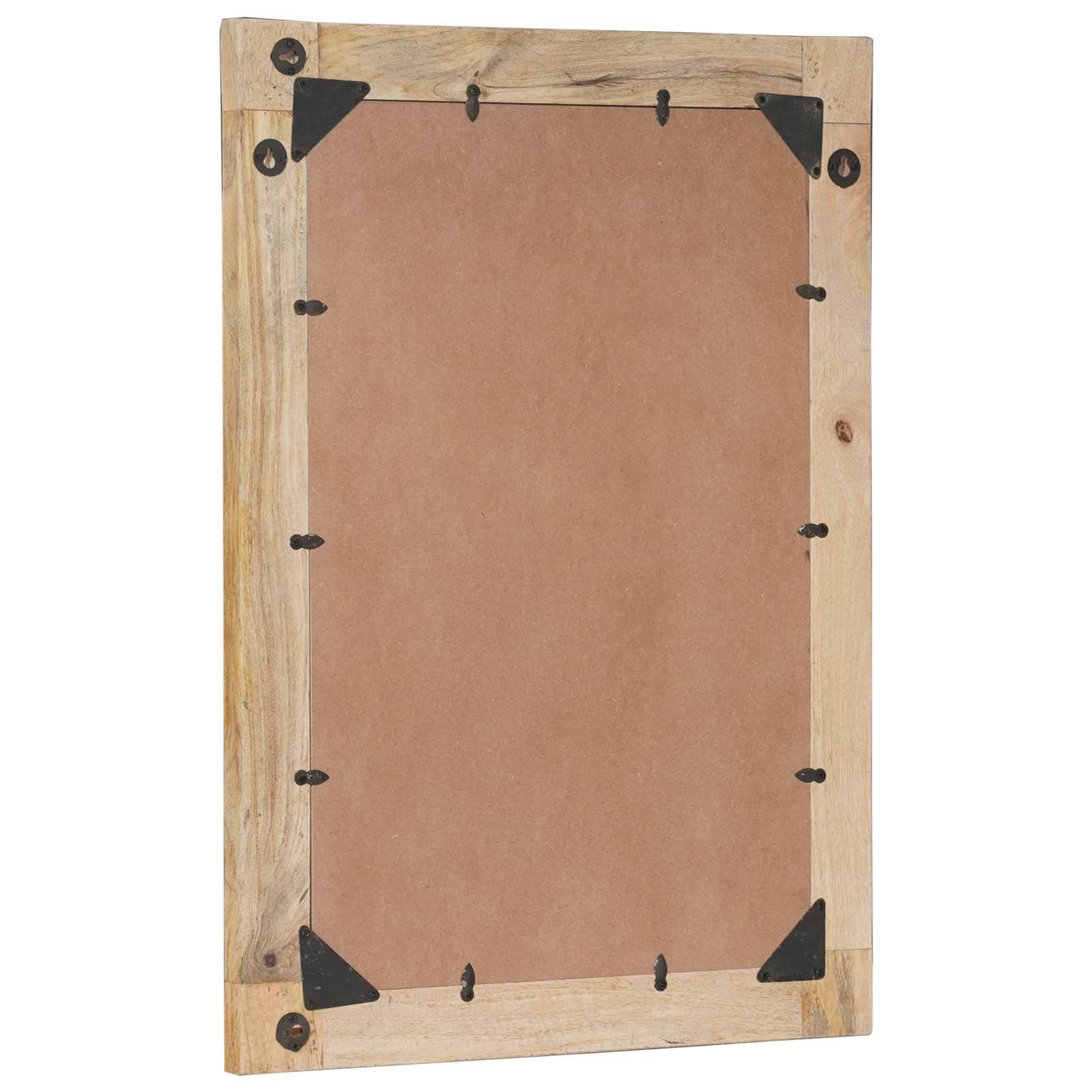 Ogledalo Zidne s ogledalom Smeđa i crna 70 x 50 x 3 cm Stakl