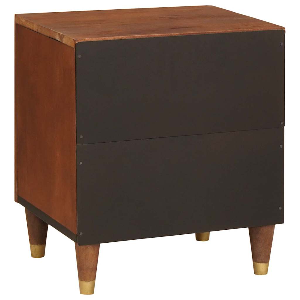 Noćni ormar 2 pcs Smeđa 40 x 33,5 x 46 cm Čvrsto drvo akacije
