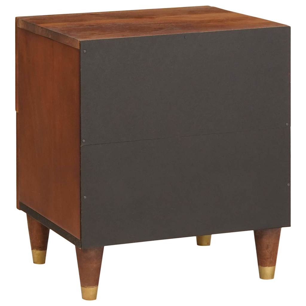 Noćni ormar 2 pcs Smeđa 40 x 33,5 x 46 cm Čvrsto drvo akacije