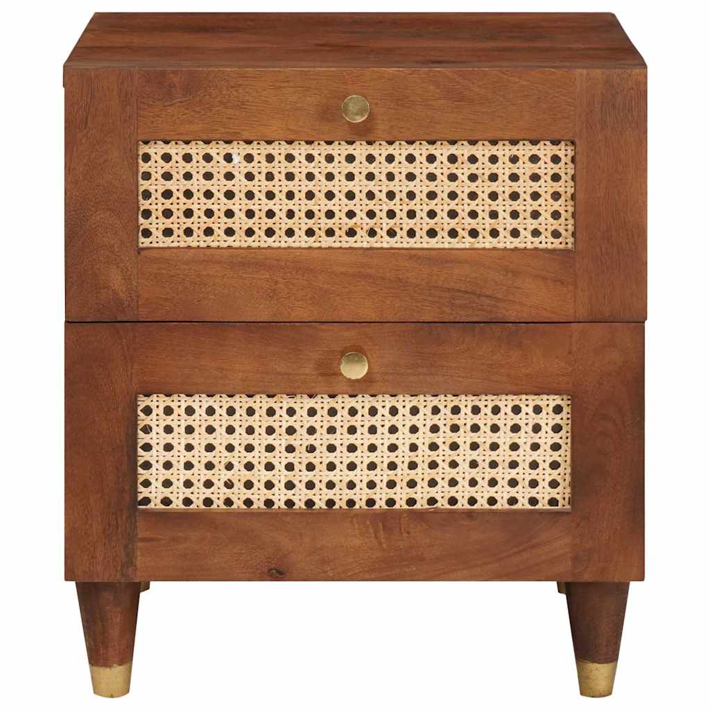 Noćni ormar 2 pcs Smeđa 40 x 33,5 x 46 cm Čvrsto drvo akacije