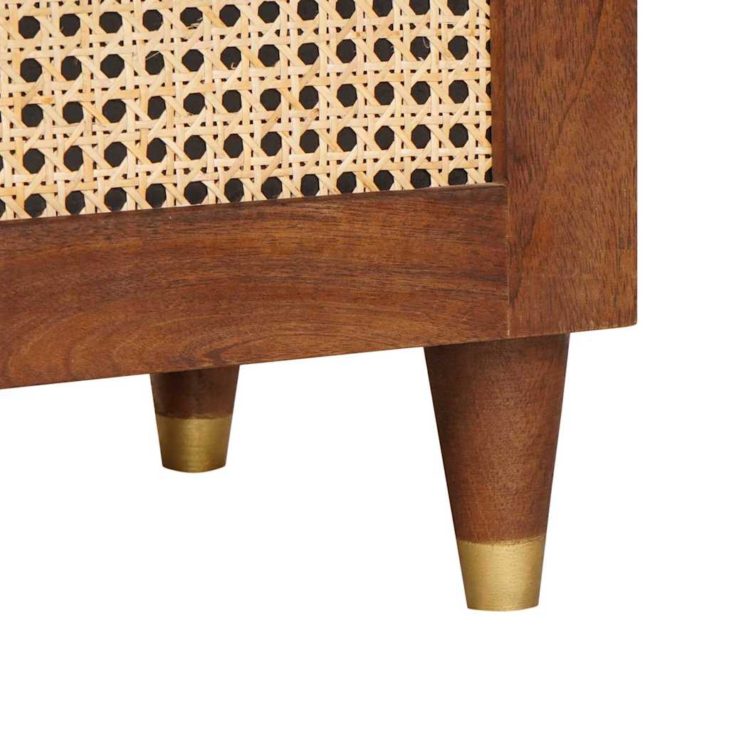TV ormar s ladicama Smeđa 100 x 33,5 x 46 cm Čvrsto drvo manga