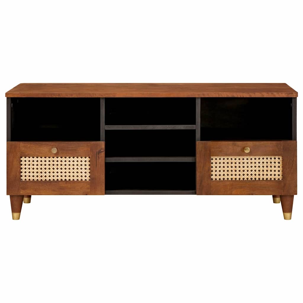 TV ormar s ladicama Smeđa 100 x 33,5 x 46 cm Čvrsto drvo manga