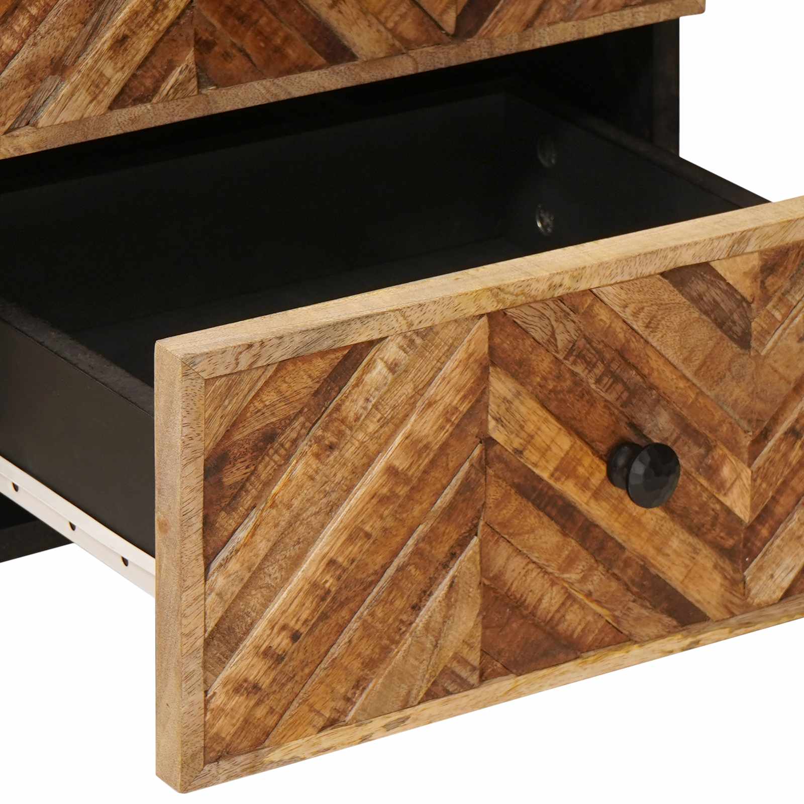 Noćni ormarić 2 pcs Smeđa 40 x 33,5 x 46 cm Čvrsto drvo manga