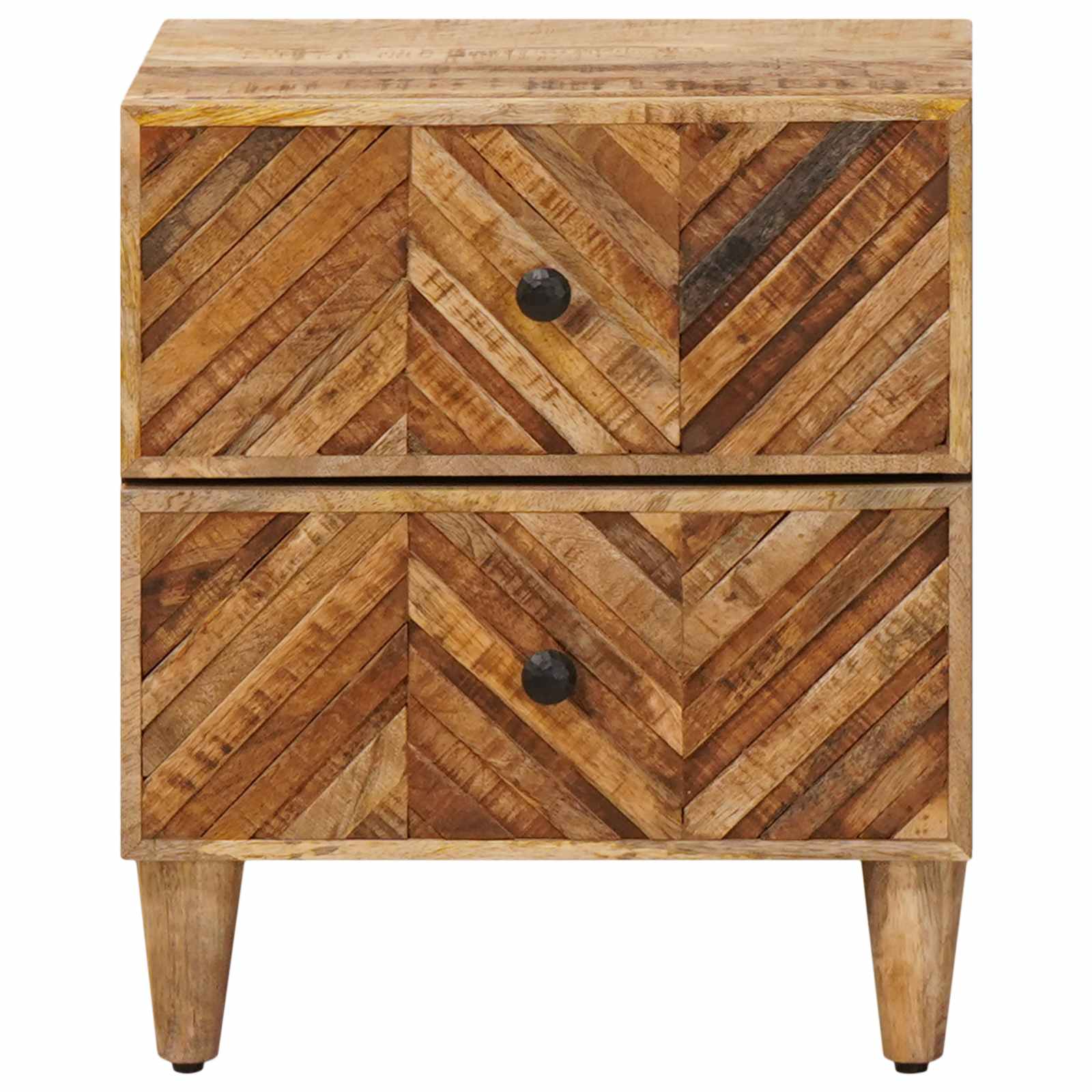 Noćni ormarić 2 pcs Smeđa 40 x 33,5 x 46 cm Čvrsto drvo manga