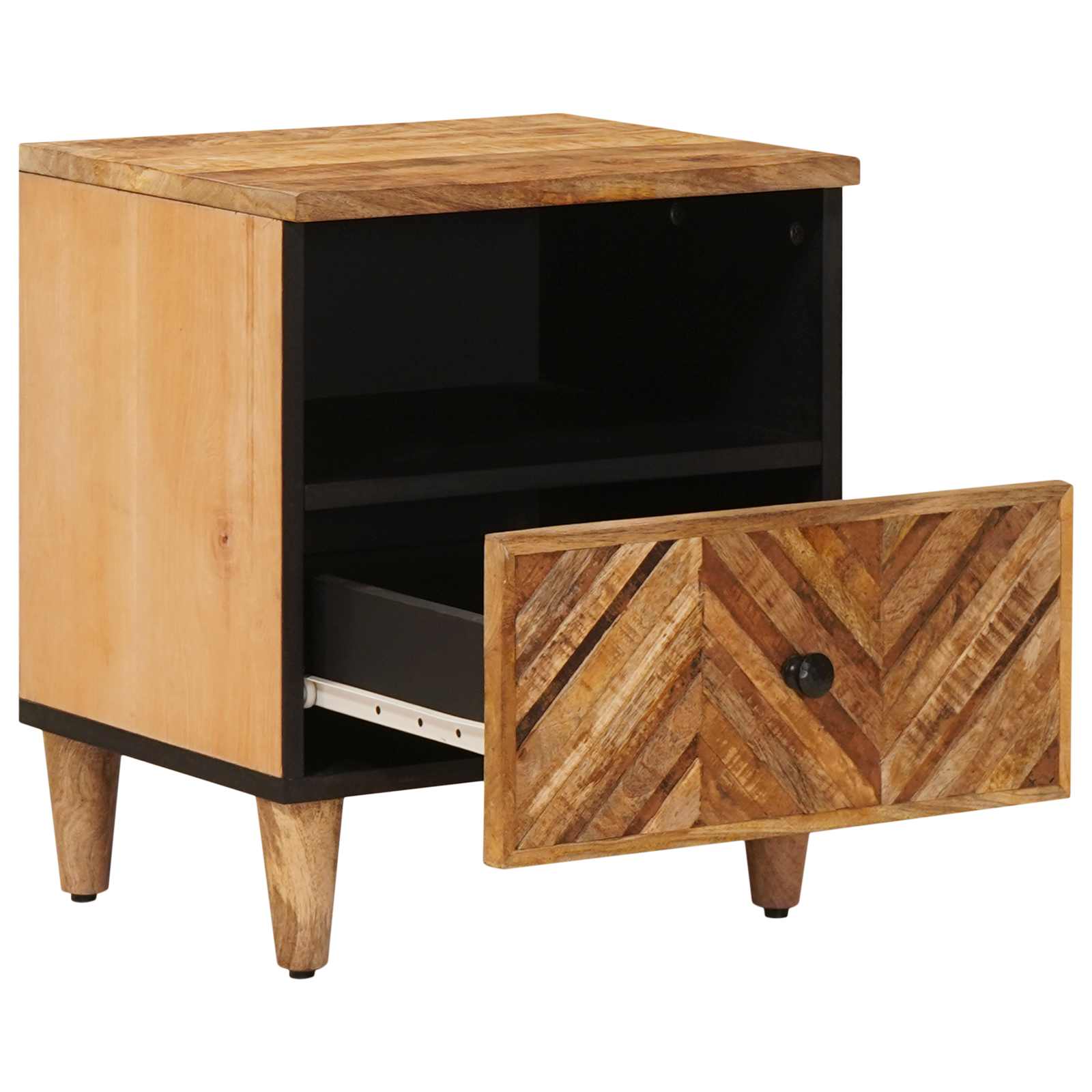 Noćni ormarić 2 pcs Smeđa 50 x 33 x 60 cm Čvrsto drvo manga