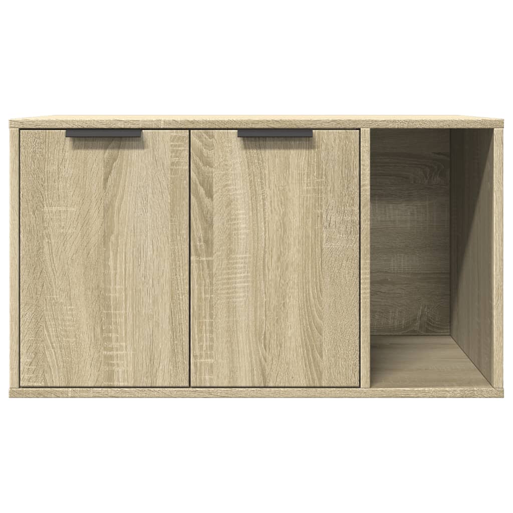 Kutija z mačji pijesak boja hrasta 80x50x45cm konstruirano drvo