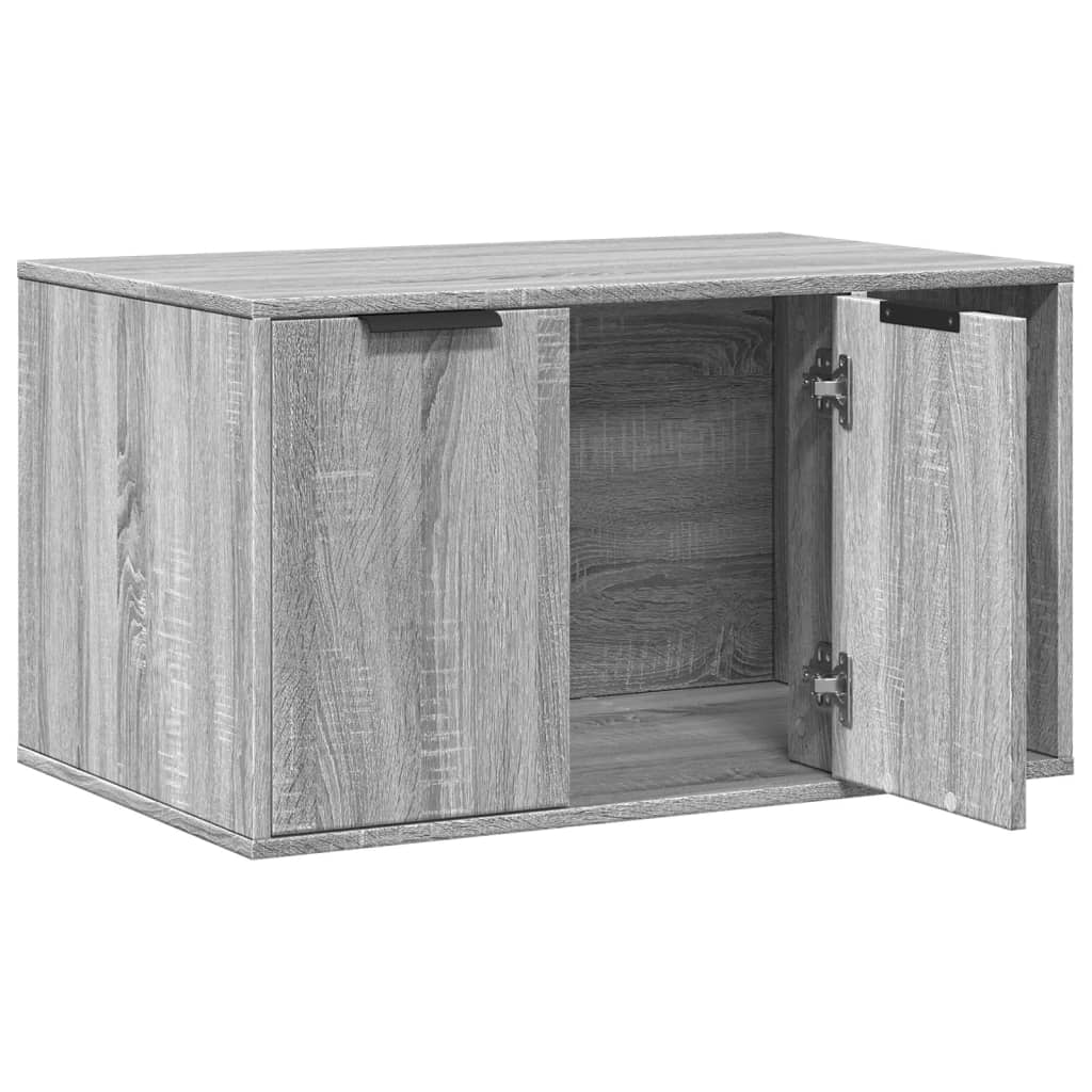 Kutija z mačji pijesak boja hrasta 80x50x45cm konstruirano drvo