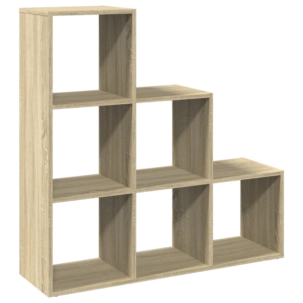Pregrada / regal za knjige 3 razina hrast 99x29x99 cm drveni