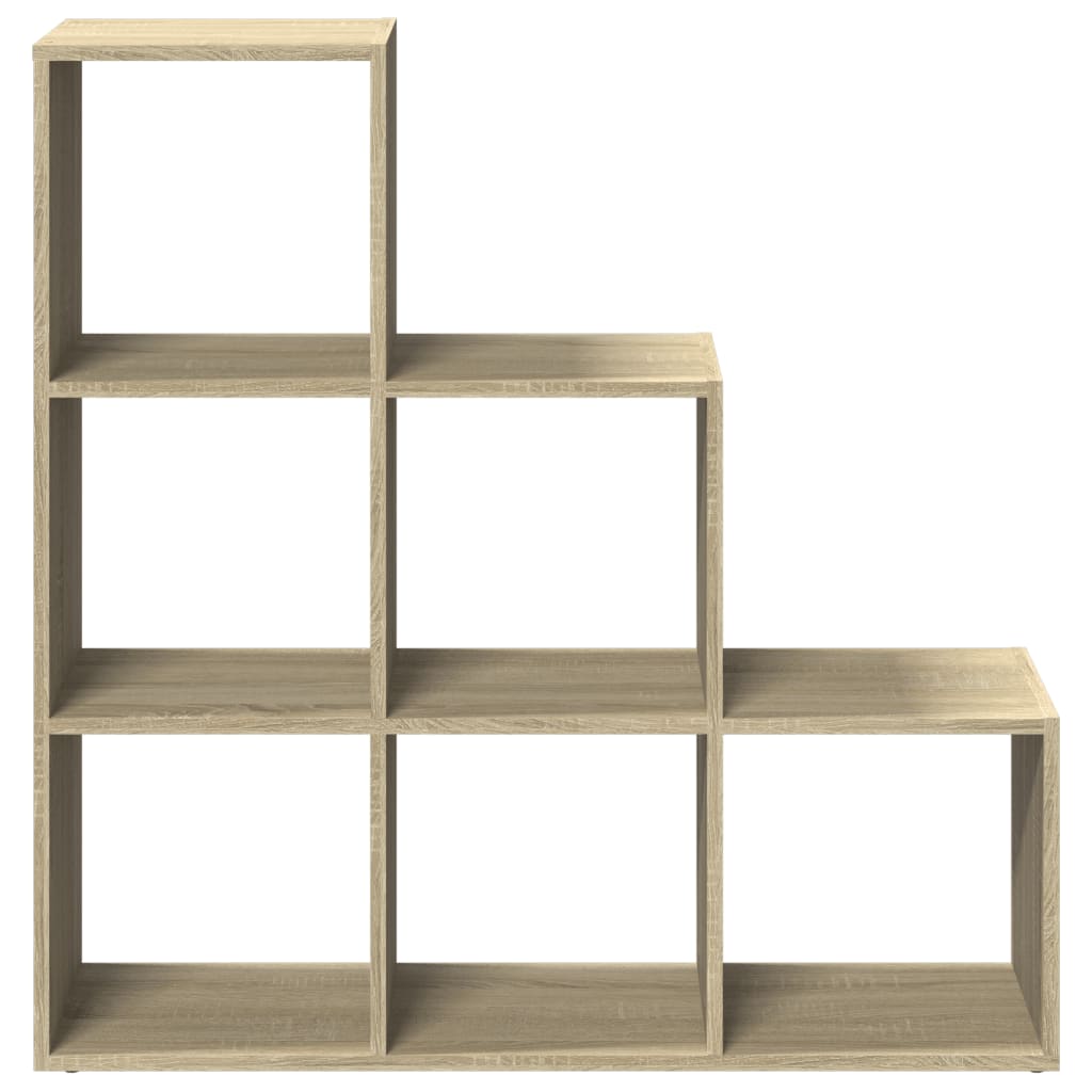 Pregrada / regal za knjige 3 razina hrast 99x29x99 cm drveni