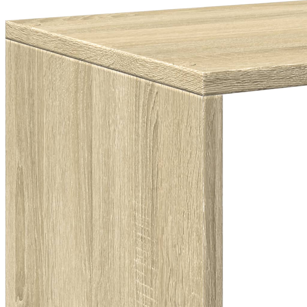 Pregrada / regal za knjige 3 razina hrast 99x29x99 cm drveni