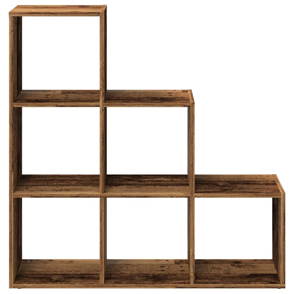 Pregrada / regal za knjige 3 razina boja drva 99x29x99cm drveni