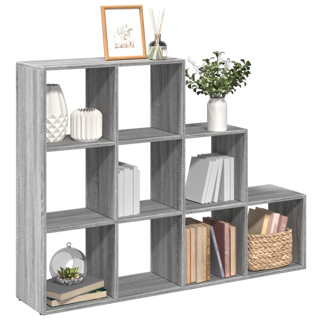 Pregrada/regal za knjige 3razina sonoma 137,5x29x103,5cm drveni