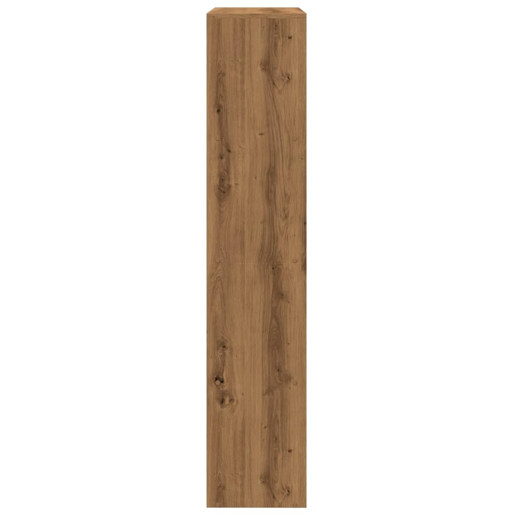Pregrada/regal za knjige 4 razina hrast 143,5x29x143,5cm drveni