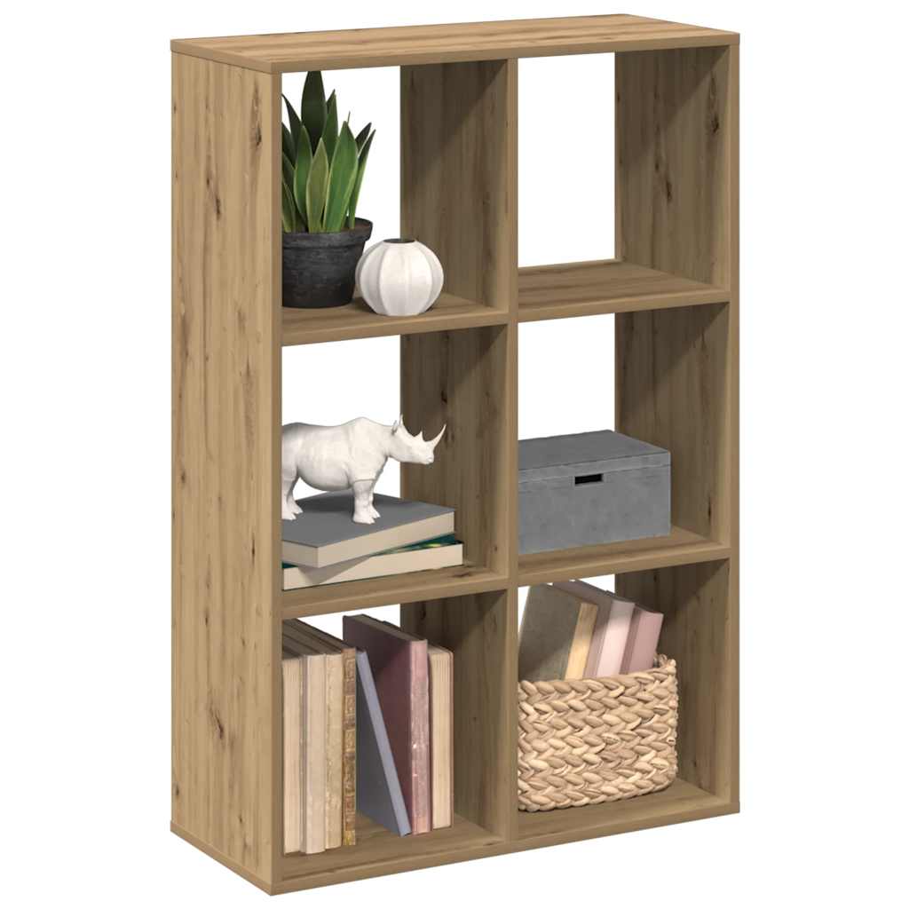 Pregrada / regal za knjige boja hrasta 69,5x29x103,5 cm drveni