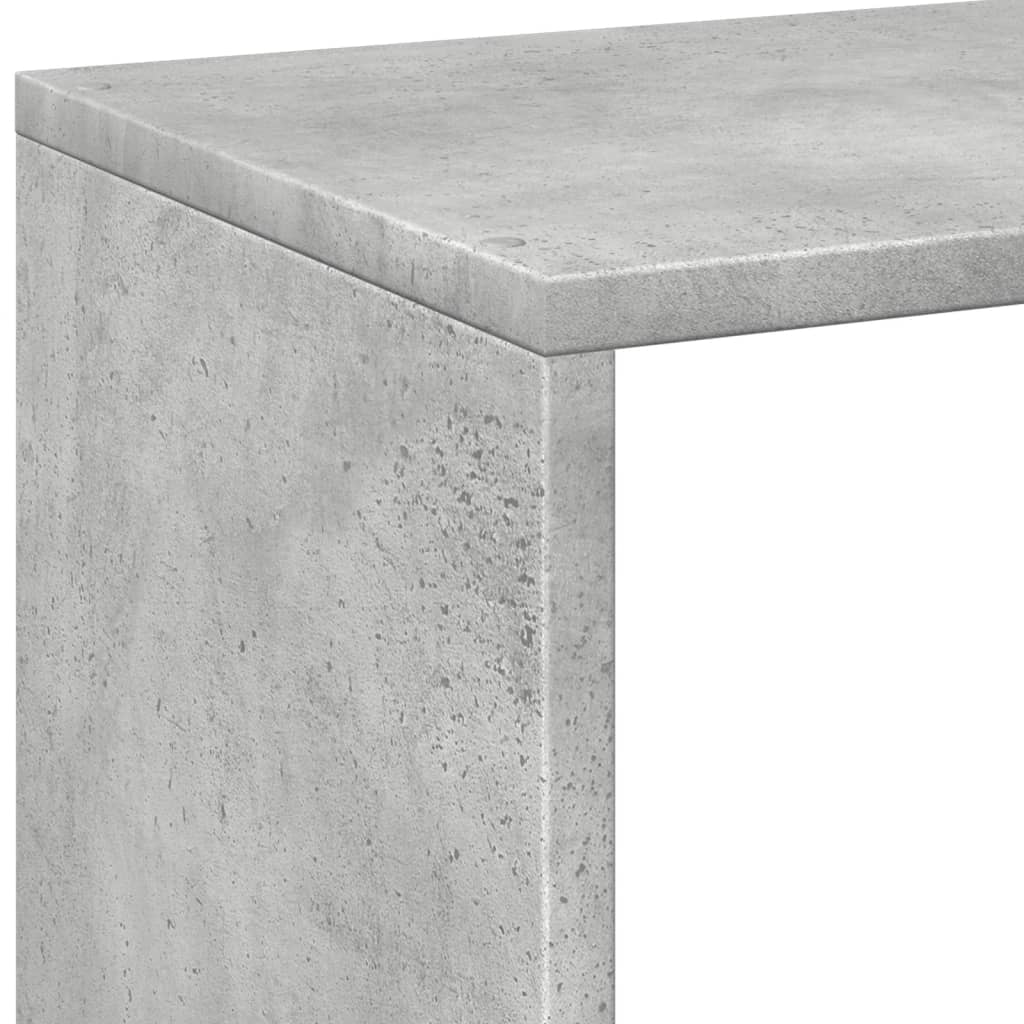 Sobna pregrada / regal za knjige sivi 69,5x29x137,5 cm drveni