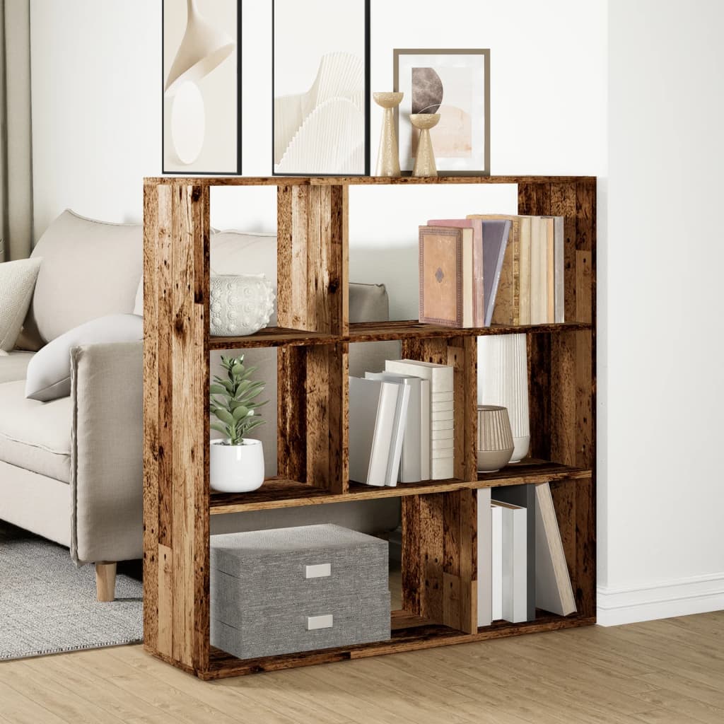 Pregrada / regal za knjige boja drva 102x29x103,5 cm drveni