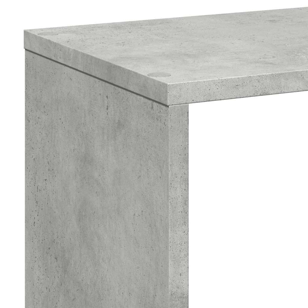 Sobna pregrada / regal za knjige sivi 67 x 25 x 161,5 cm drveni