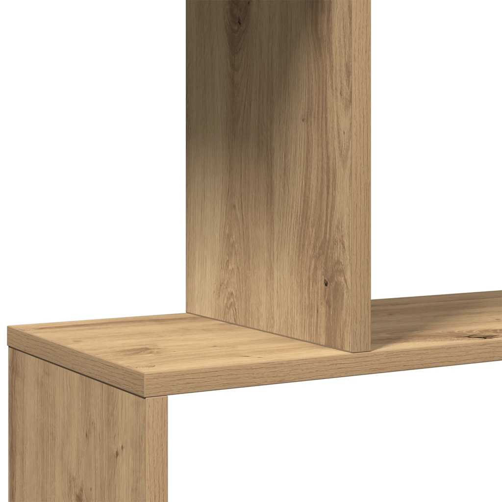 Pregrada / regal za knjige 6 razina hrast 70x24x193 cm drveni