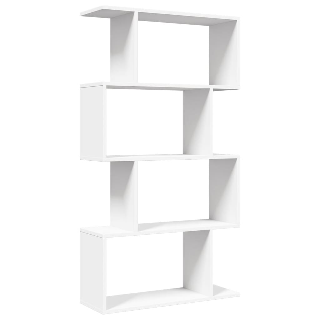 Pregrada za sobe s 4 etaže, bijela, 70x24x129 cm, od inženjerskog drva